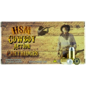 HSM 44R1N Cowboy Action .44 Russian 200 gr RNFP ammunition box