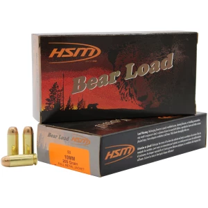 HSM 10mm Auto 200 gr FMJ ammunition 50 round box