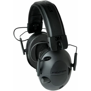 3M Peltor Tactical 100 electronic earmuffs in black, 22 dB NRR, over-the-head