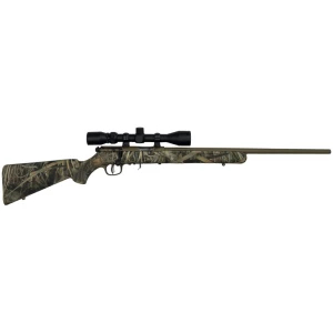 Savage 93 XP .22 WMR bolt rifle in brush camo with mounted 3-9x40mm scope