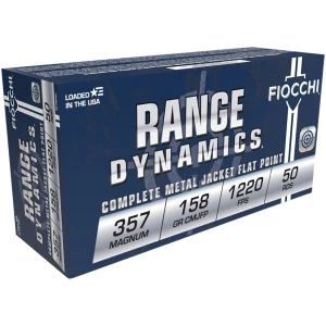 Fiocchi .357 Magnum 158gr Copper Metal Jacket Flat Point - 50 rounds