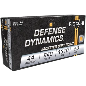 Fiocchi .44 Remington Magnum 240gr JSP ammunition box