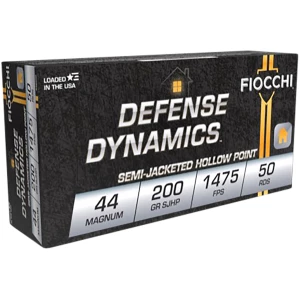 Fiocchi .44 Remington Magnum 200 gr ammunition box, 50 rounds