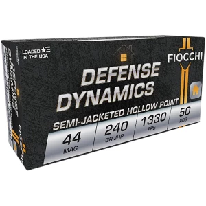 Fiocchi .44 Magnum 240 grain ammunition box, 50 rounds