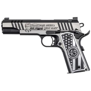 Auto-Ordnance AO 1911 Trump One .45 ACP pistol with custom flag engraved aluminum grips
