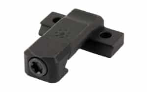 Arisaka Defense Side Scout Picatinny mount in black, side-mounted weapon light adapter