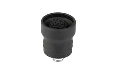 Arisaka momentary tailcap replacement, anodized black tailcap adapter for scout-style lights