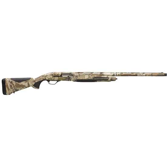 Browning Maxus II Auric 12 Gauge 26-inch camo semi-auto shotgun side view