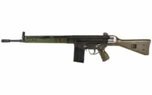 Century Arms CA-3 7.62x51 NATO 18-inch threaded barrel rifle side view with fixed synthetic stock
