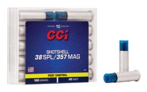 CCI Pest Control Shotshell .38 Spl/.357 Mag 100 gr #9 Shot 10rd Box