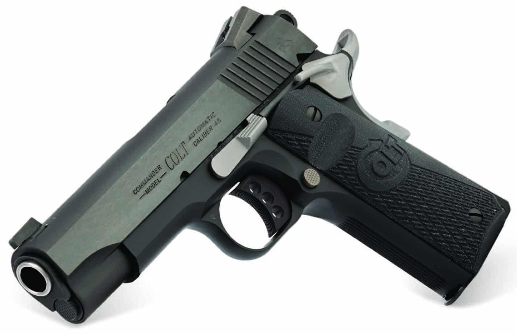 Colt Night Commander 1911 .45 ACP 4.25 in pistol black Cerakote frame blued slide black G10 grips