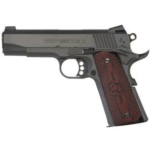 Colt Combat Commander .45 ACP 4.25 in blued pistol with G10 grips and Novak Novak fixed sights