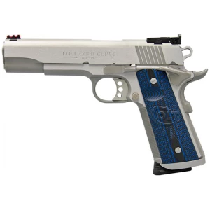 Colt Gold Cup Trophy 1911 .45 ACP 5 inch stainless with blue G10 grips
