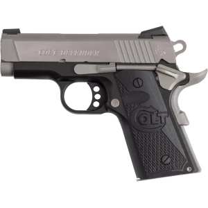 Colt Defender .45 ACP 3 inch two-tone Cerakote stainless G10 grips