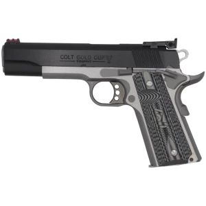 Colt Gold Cup Lite 1911 .38 Super 5 inch two-tone with G10 checkered blue grips