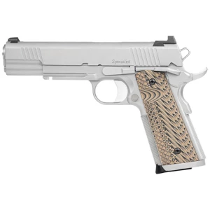 Dan Wesson Specialist 10mm 5-inch stainless 1911 pistol with G10 grips and tritium night sights