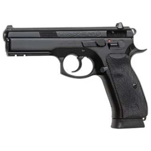 CZ-USA CZ 75 SP-01 9mm pistol in black with night sights and rubber grips