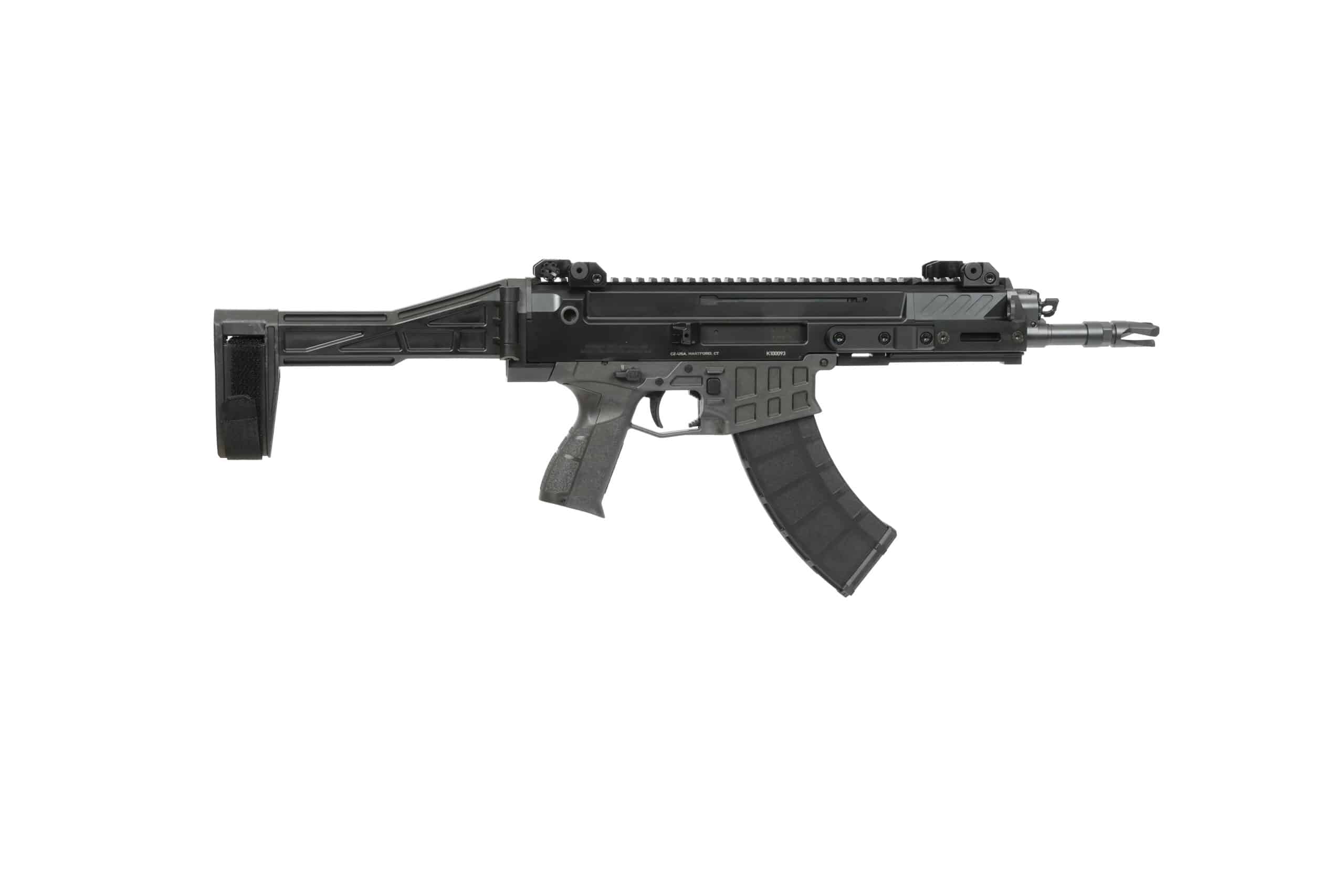 CZ Bren 2 MS Pistol 7.62x39 9in Black SB Tactical Brace 30rd