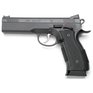 CZ Custom A01-LD 9mm pistol with 4.925-inch match bull barrel and fiber-optic front sight