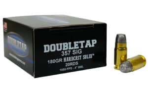 Double Tap .357 SIG 180gr Hardcast Solid Flat Nose WFNGC 20rd box