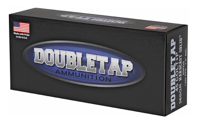 Double Tap .45 Long Colt +P 360 gr hardcast solid handgun ammunition box, 20 rounds