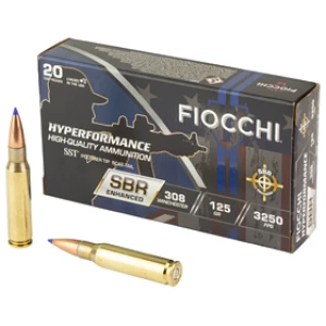 Fiocchi Hyperformance SBR .308 Win 125 gr SST 20-round box, polymer-tipped bullet