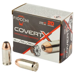 Fiocchi CovertX .45 ACP JHP 20rd box product image