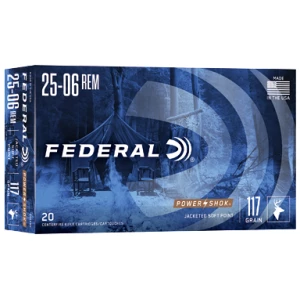Federal Power-Shok .25-06 Remington 117 gr Jacketed Soft Point 20rd box