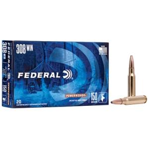 Federal Power-Shok .308 Win 150gr Jacketed Soft Point 20rd box product image