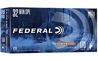 Federal PowerShok .32 Winchester Special 170gr Soft Point ammunition 20-round box