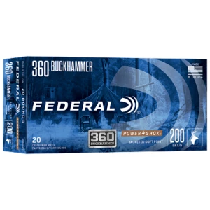Federal PowerShok 360 Buckhammer 200gr Jacketed Soft Point 20rd box