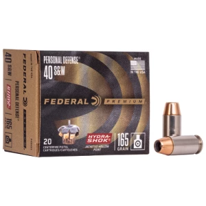 Federal Premium Hydra-Shok .40 S&W 165 gr JHP 20rd box product image