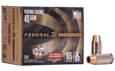 Federal Premium Hydra-Shok .40 S&W 165 gr JHP 20rd box product image