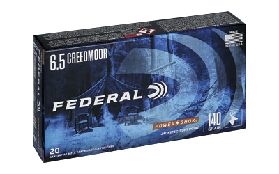 Federal Power-Shok 6.5 Creedmoor 140gr Jacketed Soft Point 20 rounds box
