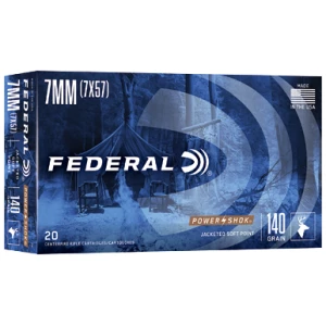Federal Power-Shok 7x57 Mauser 140gr Jacketed Soft Point 20rd box