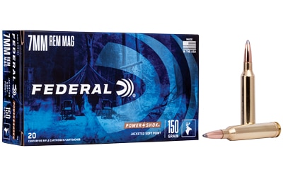 Federal Power-Shok 7mm Remington Magnum 150 gr Jacketed Soft Point 20 round box