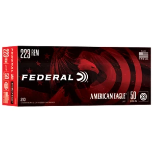 Federal American Eagle .223 Rem 50 gr JHP 20-count box