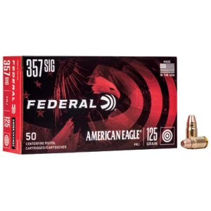 Federal American Eagle .357 Sig 125 gr FMJ 50-round box