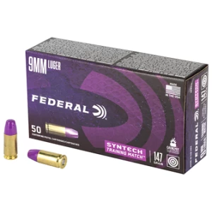 Federal American Eagle Syntech Training Match 9mm 147gr TSJ 50rd box