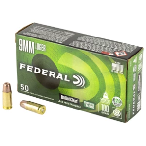 Federal BallistiClean 9mm 100 gr lead-free frangible handgun ammunition box 50 ct