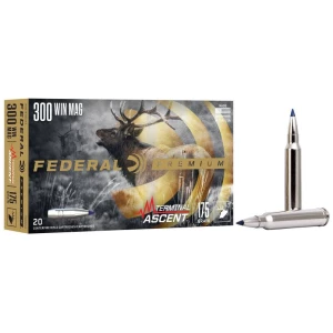 Federal Terminal Ascent 300 Win Mag 175gr rifle ammunition box, 20 rounds