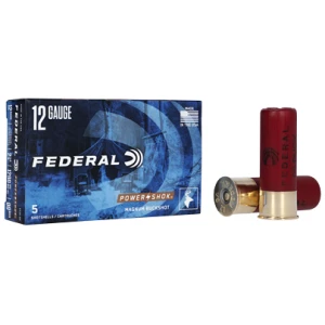Federal Power-Shok 12 GA 2.75 inch 12-pellet 00 buckshot 5rd box