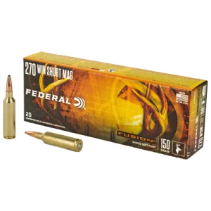 Federal Fusion .270 WSM 150 gr Jacketed Soft Point ammunition - 20 rounds per box