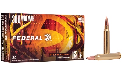 Federal Fusion 300 Win Mag 165 gr 20-round box of rifle ammunition