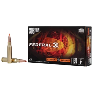 Federal Fusion Tipped .308 Win 180 gr polymer tip rifle ammunition 20-round box