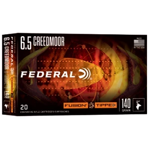 Federal Fusion Tipped 6.5 Creedmoor 140gr rifle ammunition 20 round box