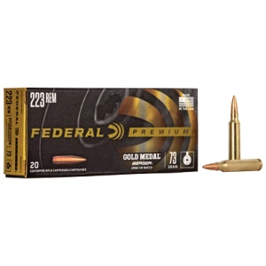 Federal Gold Medal .223 Rem 73gr Berger 20rd match ammunition box
