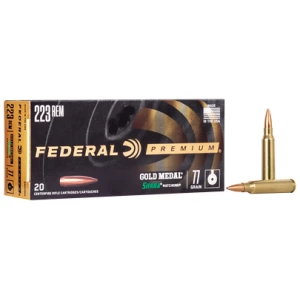 Federal Gold Medal 223 Rem 77gr Sierra MatchKing BTHP 20rd box