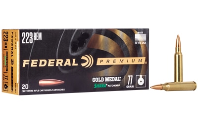 Federal Gold Medal 223 Rem 77gr Sierra MatchKing BTHP 20rd box