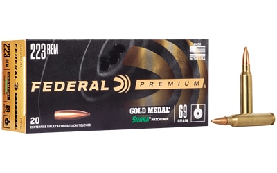 Federal Gold Medal Sierra MatchKing .223 Rem 69 gr BTHP ammunition box
